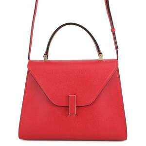 Valextra Iside Medium Handbag WBES0056028LOC99PTG 2-way Red